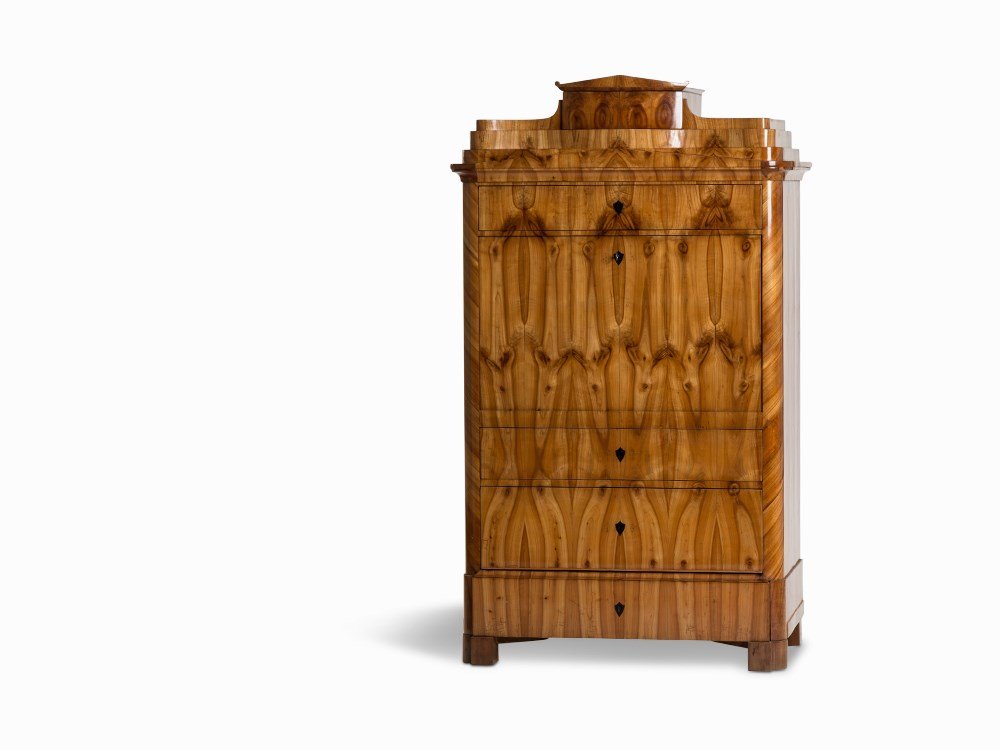 Architecturally Articulated Biedermeier Secretary, 1820 (1 of 9)