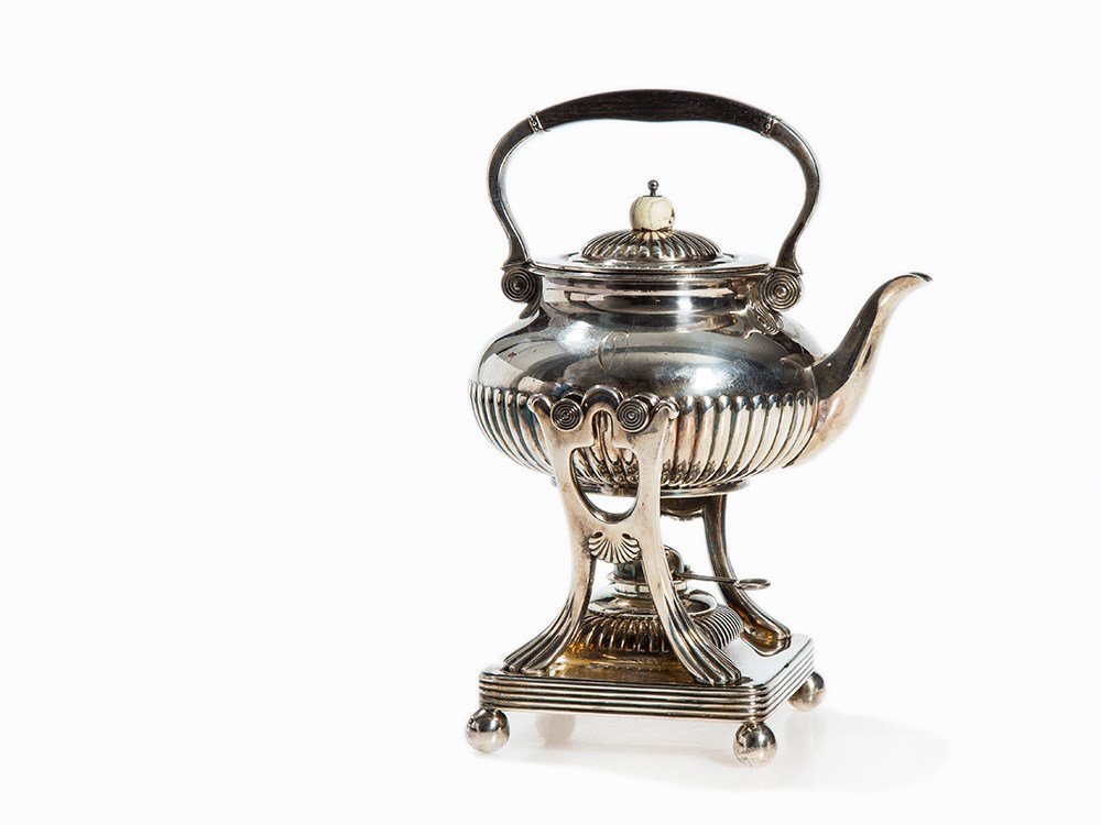 Tiffany & Co., Sterling Silver Tea Pot and Réchaud USA, (1 of 9)