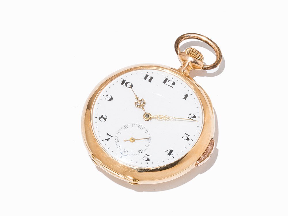 Gold Open Face Pocket Watch with ¼ Repeater, c. 1906 (1 of 10)