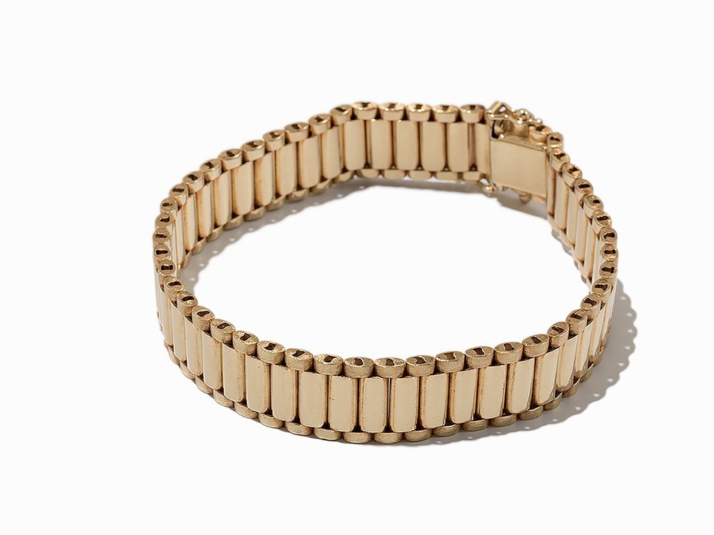 Bike Link Chain Bracelet, 14K Yellow Gold (1 of 7)