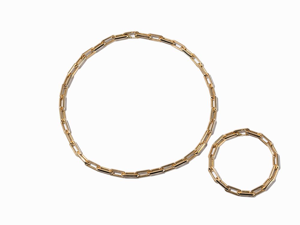 Anchor Necklace and Bracelet, 14K Gold (1 of 5)