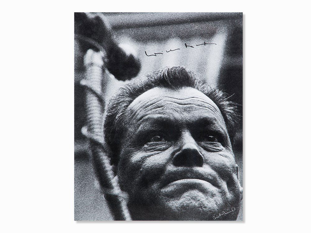 Dieter Blum, Willy Brandt, Digital Print, 1963: Digital print flush-mounted on Alu-Dibond; later print from 2016 Dieter Blum (b. 1936) – Contemporary German photographer Signed and dated 'Dieter Blum 63' in silver permanent marker lower right Sig