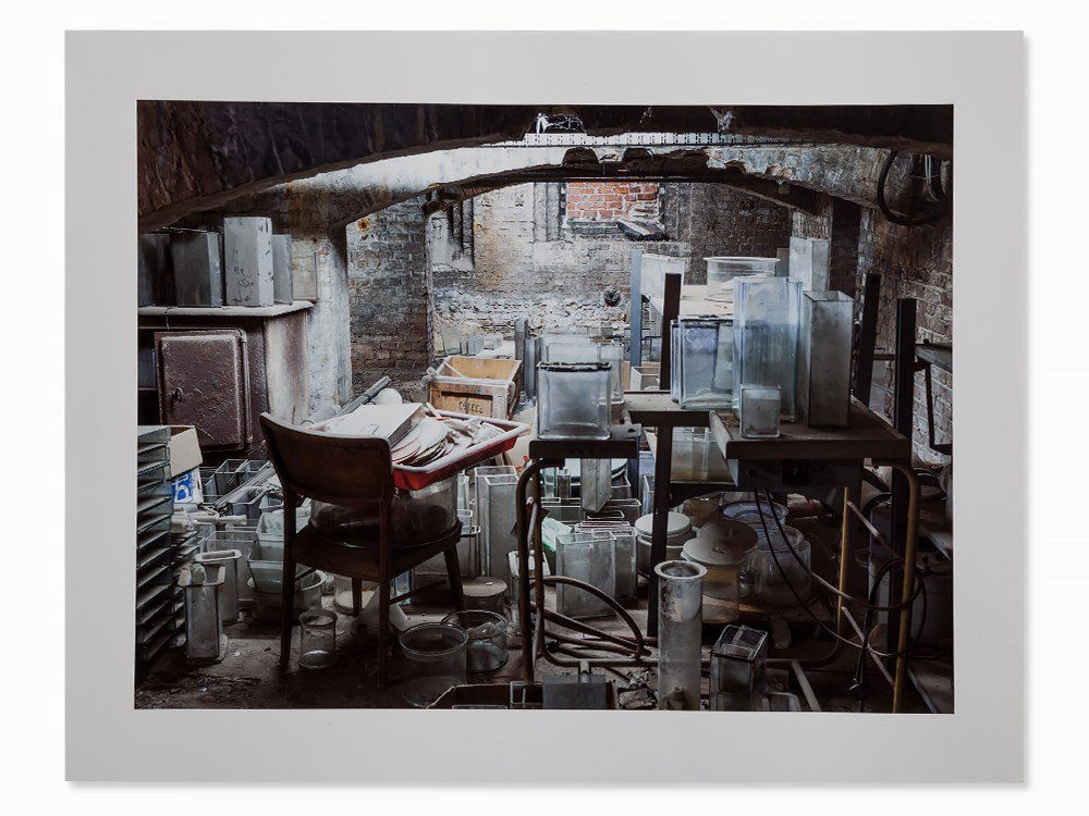 Thomas Struth, Storage, Charité, Berlin, 2015: Thomas Struth (German, born 1954) Storage, Charité, Berlin, 2015 Inkjet print, signed, titled, dated, and numbered in pencil, verso, from an edition of 80 + 20 AP 31.9 x 40.5 cm (81 x 102.9 in) 