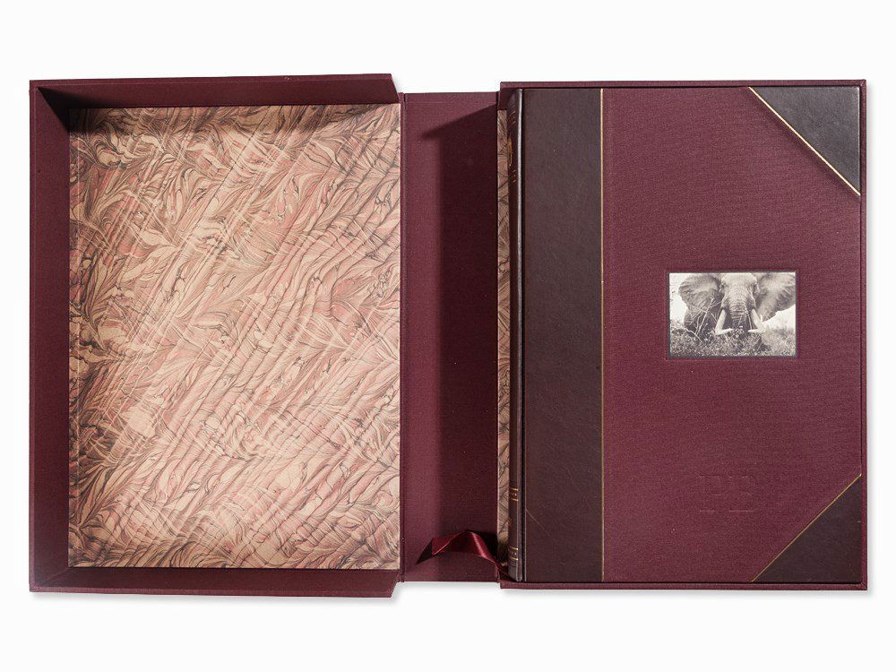 Peter Beard, Peter Beard, 2006: Peter Beard (b. 1938) Peter Beard, 2006 Book Signed in black ink, numbered and stamped with accompanying original wooden bookstand, and contained in original maroon clamshell linen box Edition 1713 of