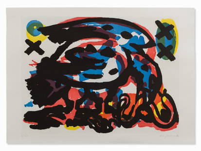 A.R. Penck, From: Berlin Suite, Aquatint in Colors,: Aquatint in colors on firm wove paper A.R. Penck (born 1939) – German painter and graphic artist Signed ‘ar. penck’ and numbered ‘6/60’ in pencil Published by Edition Achenbach, Düsseldorf