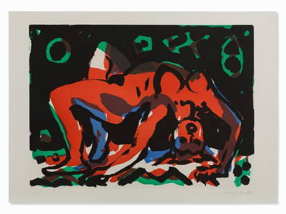 A.R. Penck, From: Berlin Suite, Aquatint in Colors,: Aquatint in colors on firm wove paper A.R. Penck (born 1939) – German painter and graphic artist Signed ‘ar. penck’ and numbered ‘6/60’ in pencil Published by Edition Achenbach, Düsseldorf