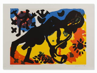 A.R. Penck, From: Berlin Suite, Aquatint in Colors,: Aquatint in colors on firm wove paper A.R. Penck (born 1939) – German painter and graphic artist Signed ‘ar. penck’ and numbered ‘6/60’ in pencil Published by Edition Achenbach, Düsseldorf