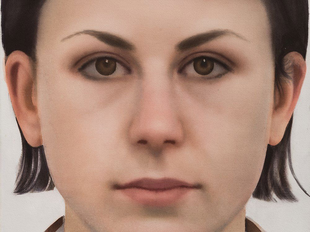 Till Freiwald, Untitled (Portrait), Watercolor, 2001: Watercolor on cardboard ‘Arches’ (blindstamp) Till Freiwald (b. 1963) - Peruvian-German portraitist Signed and dated ‘Freiwald 2001’ in red crayon on the reverse This work is accompanied by a