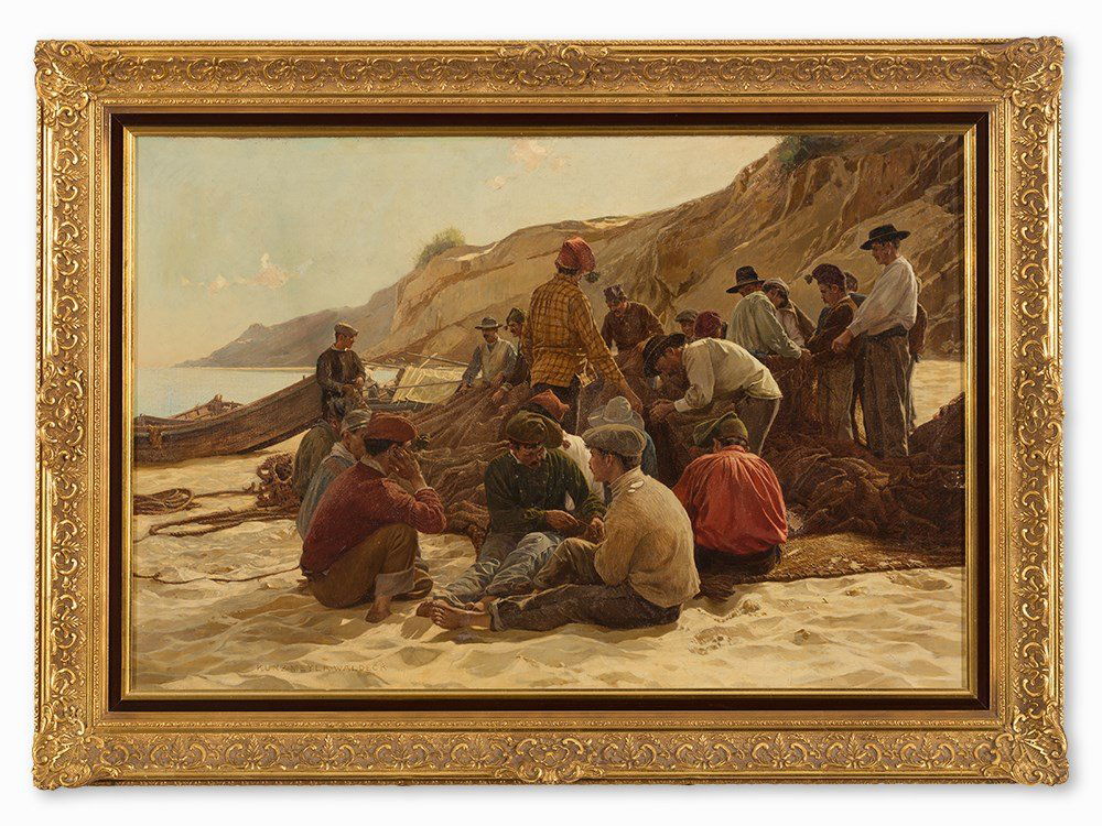 Kunz Meyer-Waldeck, Fisherman on the Beach, Oil (1 of 10)