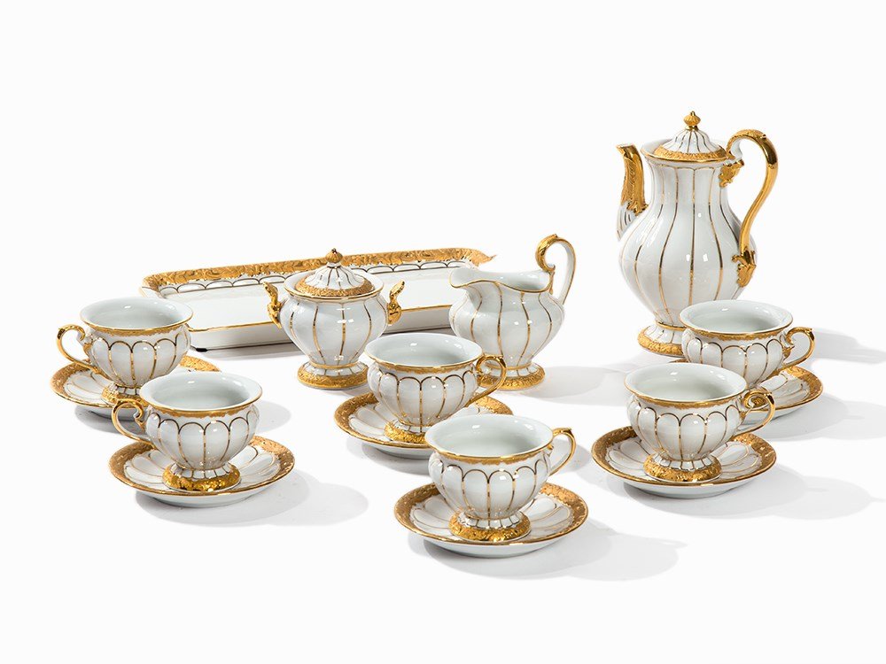 Mocha Service for 6 Persons, X-Form, Meissen, c. 1970 (1 of 7)