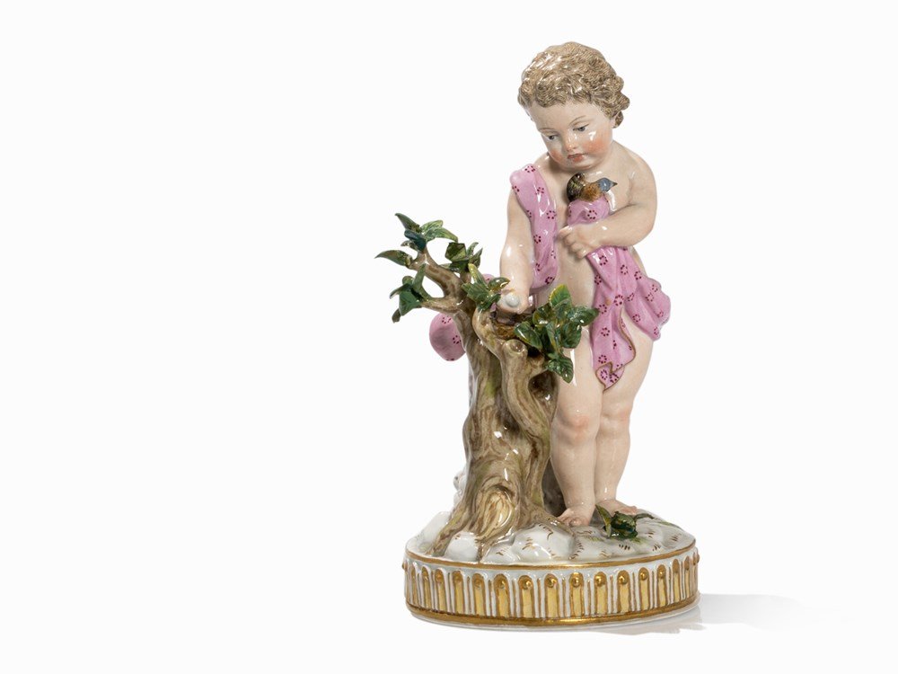 Meissen, Porcelain Figure ‘Knabe mit Vogelnest‘, (1 of 6)