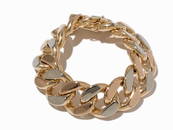 A Tricolor Curb Chain Bracelet, 18K Gold, 1960s