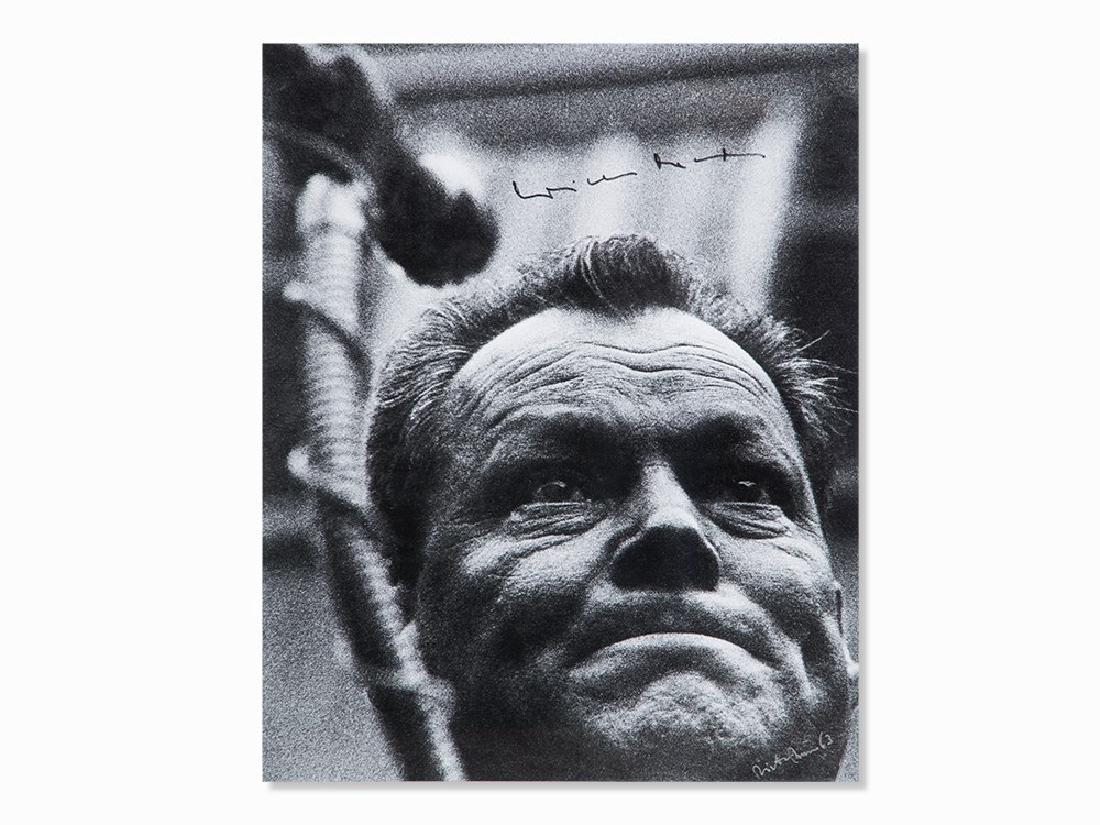 Dieter Blum, Willy Brandt, Digital Print, 1963: Digital print flush-mounted on Alu-Dibond; later print from 2016 Dieter Blum (b. 1936) – Contemporary German photographer Signed and dated 'Dieter Blum 63' in silver permanent marker lower right Sig