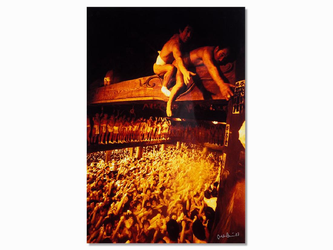 Dieter Blum, Zen-Buddhisten-Fest, Digital Print, 1983: Digital print flush-mounted on Alu-Dibond; later print from 2016 Dieter Blum (b. 1936) – Contemporary German photographer Signed and dated 'Dieter Blum 83' in silver pemanent marker lower right Sign