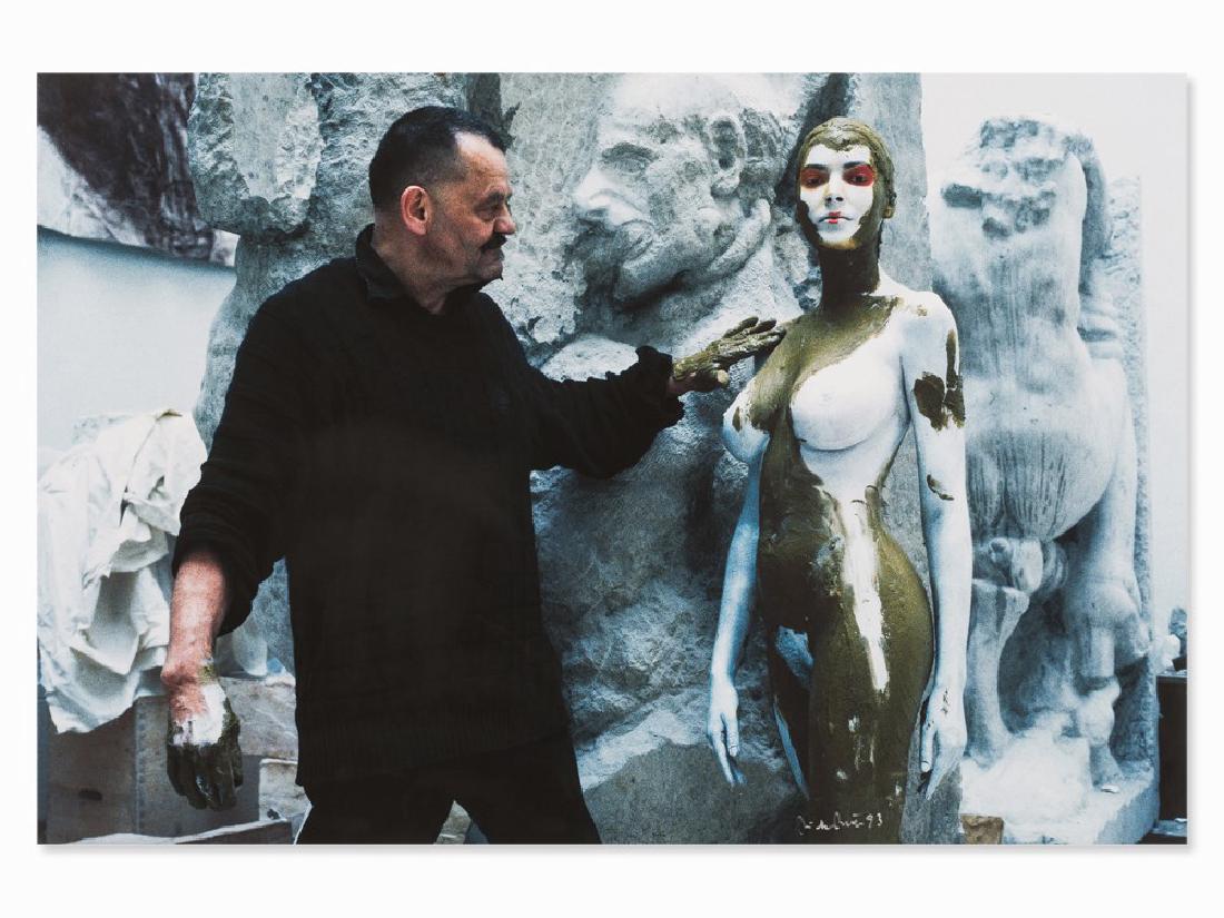 Dieter Blum, Alfred Hrdlicka, Digital Print, 1993: Digital print flush-mounted on Alu-Dibond; presumably later print from the 2000s Dieter Blum (b. 1936) – Contemporary German photographer Signed and dated ‘Dieter Blum 93’ to the lower left marg