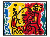 A.R. Penck, Mythen des Alltags, Color Serigraph, 1989