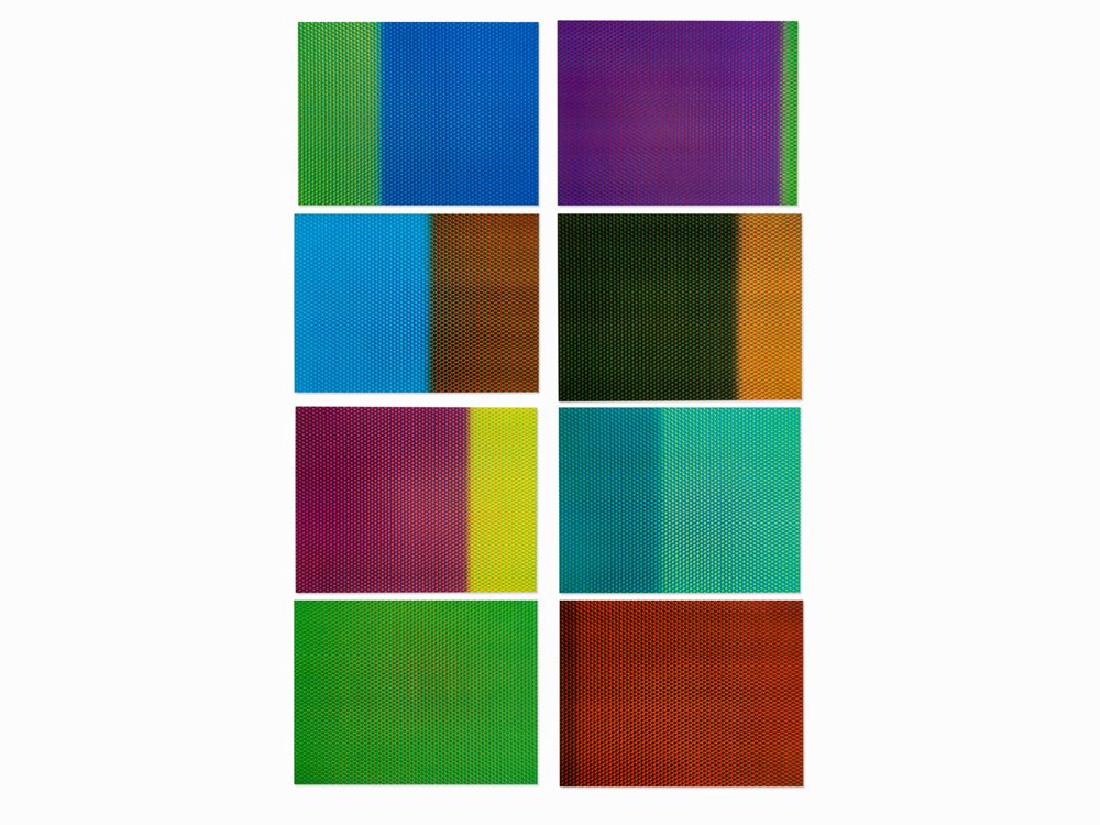 Tobias Rehberger, The Missing Colors, 8 Serigraphs,: 8 serigraphs in colors on matt art paper Tobias Rehberger (b. 1966) – German sculptor and graphic artist, known for room filling installations Each sheet signed with monogram ‘TR’ and numbered �