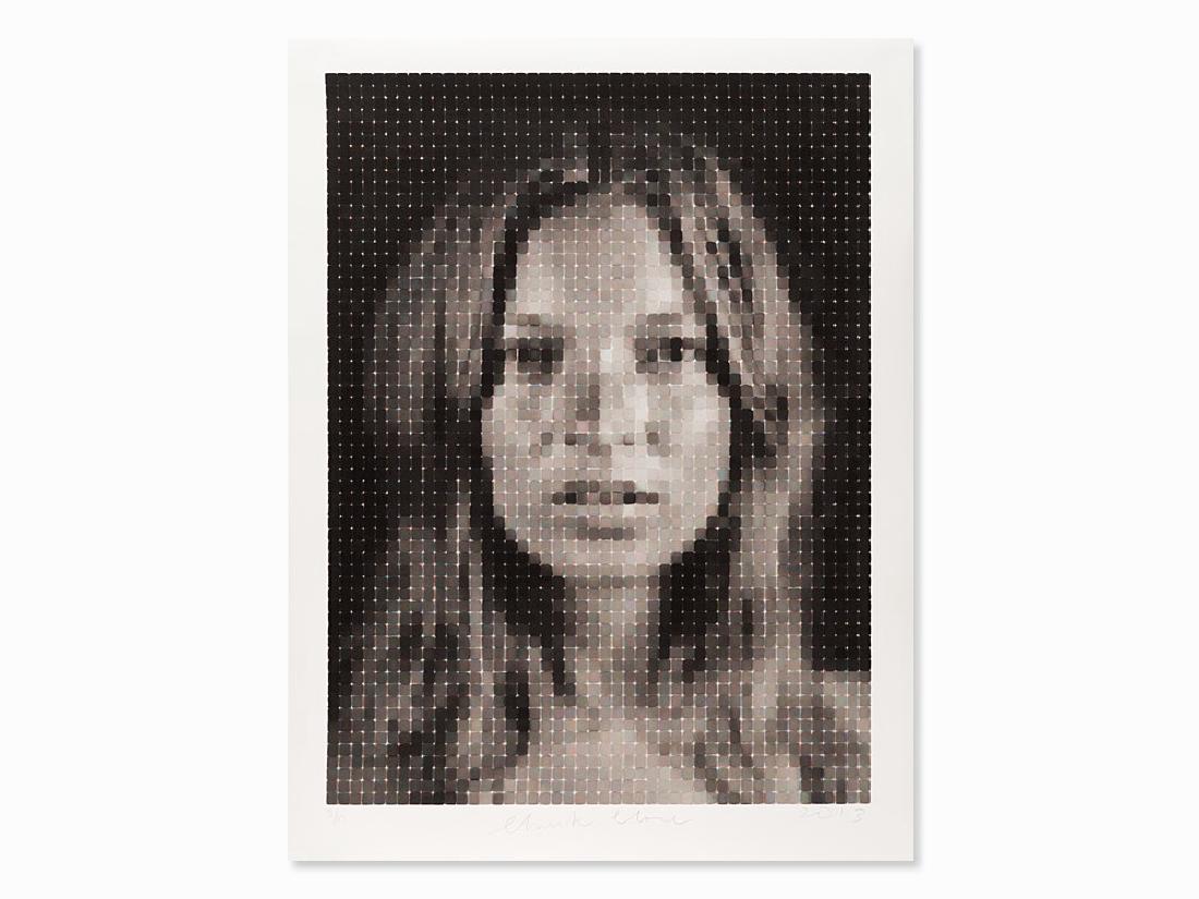 Chuck Close, Kate, Pigment Print, 2013: Watercolor pigment print on wove paper USA, 2013 Chuck Close (b. 1940) – US-American artist Signed ‘Chuck Close’, dated ‘2013’ and numbered ‘2/10’ in pencil Printed by Magnolia Editions,
