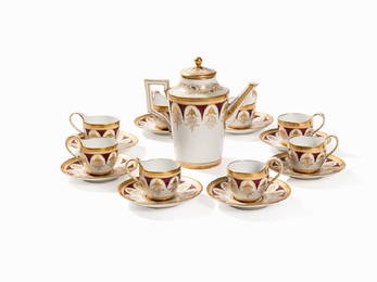 KPM, A Classicist Coffee Set for 8 People, 1800-1813