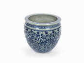 Fish Bowl with Underglaze Blue Decoration, China, Qing,