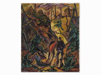 Otto Beyer, November Revolution, Oil Painting, 1919