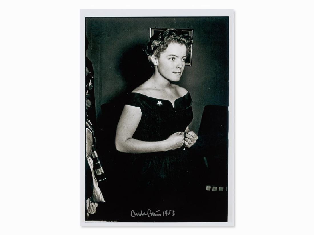 Dieter Blum, Romy Schneider, Digital Print, 1953: Digital print on photo paper; later print Dieter Blum (b. 1936) - Contemporary German photographer Signed and dated ‘Dieter Blum 1953’ in silver permanent marker to the lower margin Titled ‘Romy