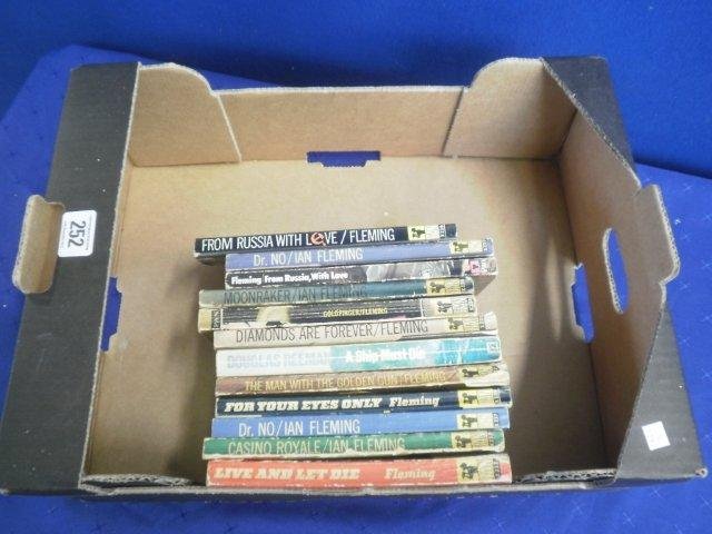 Twelve early paperback James Bond novels.: Twelve early paperback James Bond novels.