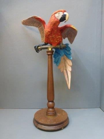 A Richard Roberts Border Fine Arts model of a macaw on: A Richard Roberts Border Fine Arts model of a macaw on stand, 826/950.
