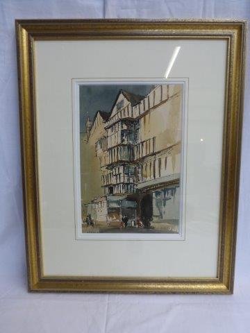 EDWARD WESSON - High Holborn, watercolour.: EDWARD WESSON - High Holborn, watercolour.