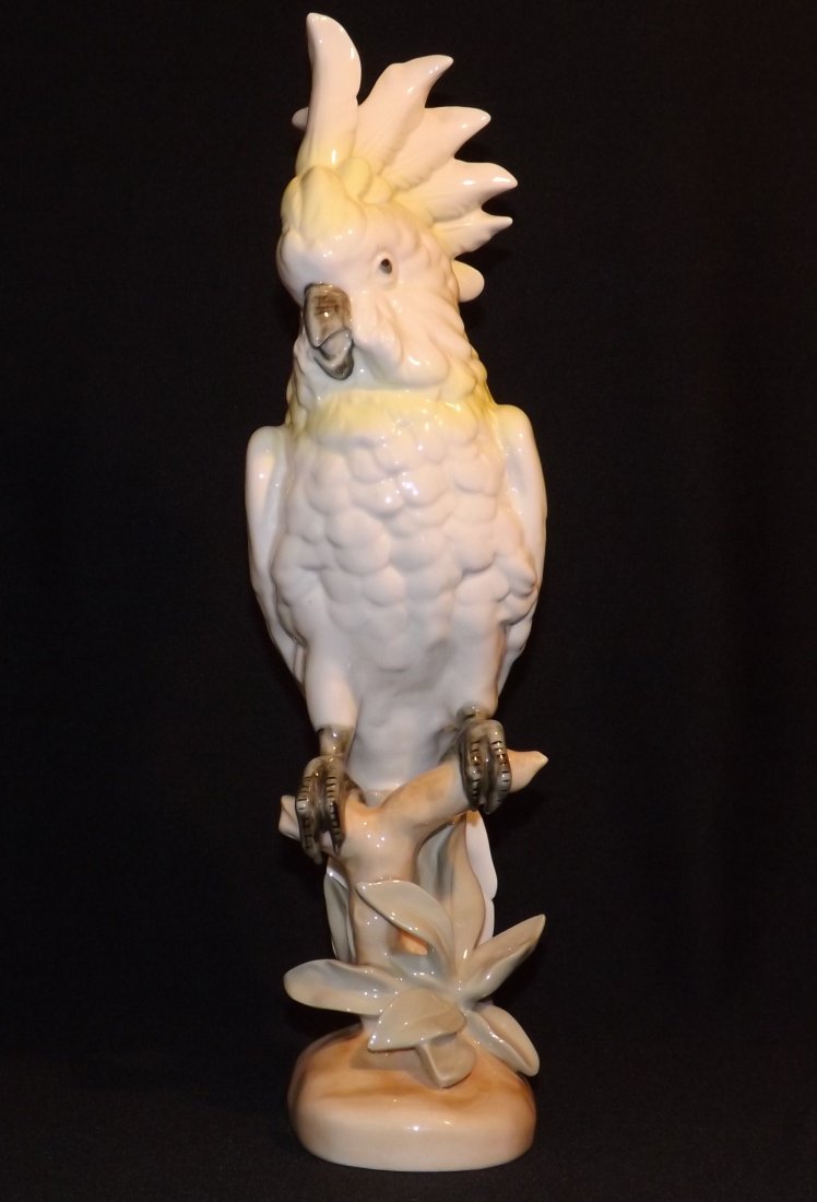 Royal Dux Bohemia: Cockato. Approximately 16 1/4"