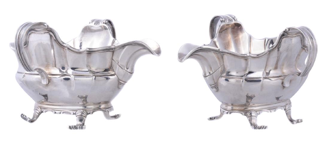A pair of mid 18th century Belgian silver shaped oval (1 of 2)