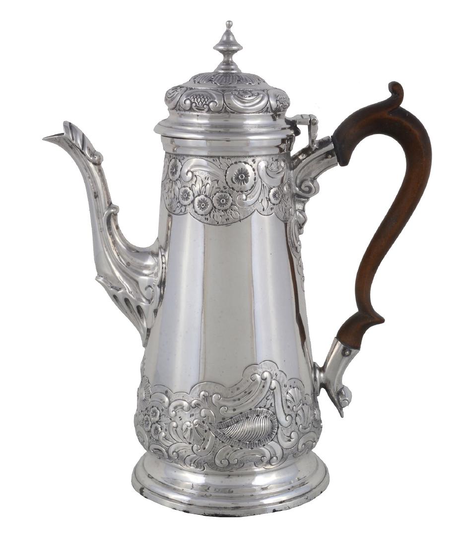 A late Victorian silver straight-tapered coffee pot by (1 of 1)