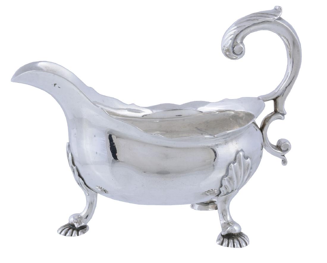 An early George III silver oval sauce boat by Frederick (1 of 1)