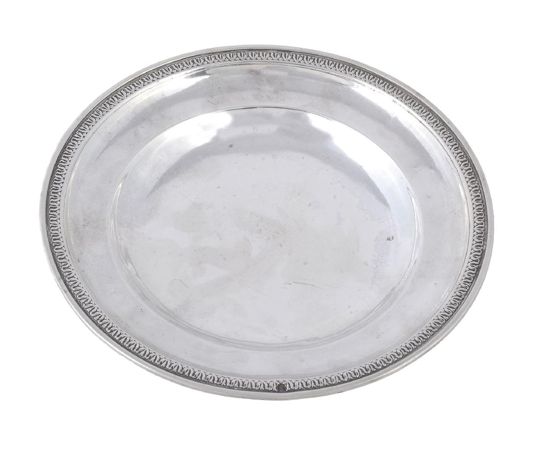 A French silver small dish or stand, maker's mark JAC (1 of 1)