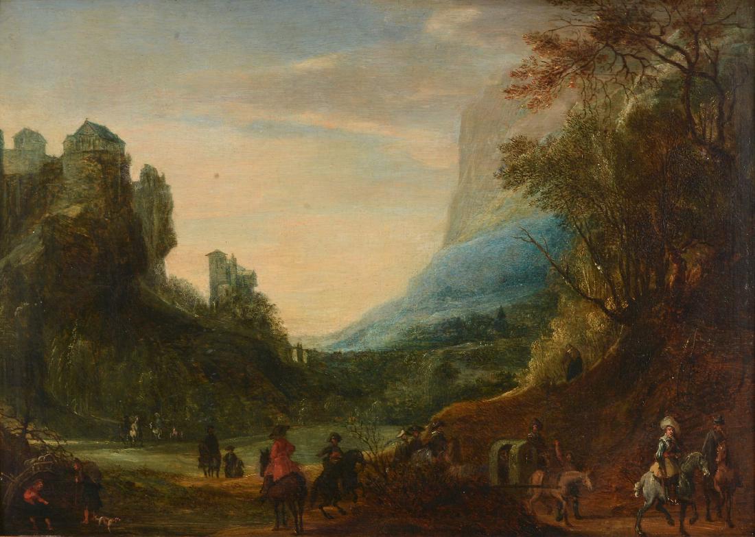 Flemish School (17th century) - Travellers in a (1 of 3)