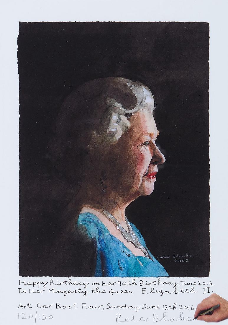 Sir Peter Blake (British b.1932) - Queen: screenprint in colours, 2002, signed in pencil, numbered 120/150, on wove paper, with full margins, 270 x 170 mm (10 5/8 x 6 3/4 in) IMPORTANT: This lot is sold subject to Artists Resale Rights, detai
