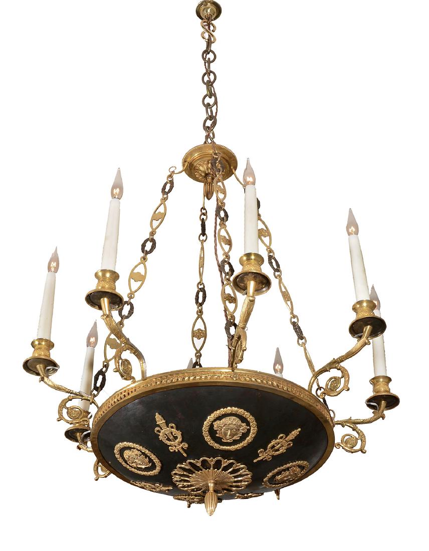 A 19th century neo-classical patinated bronze and (1 of 3)