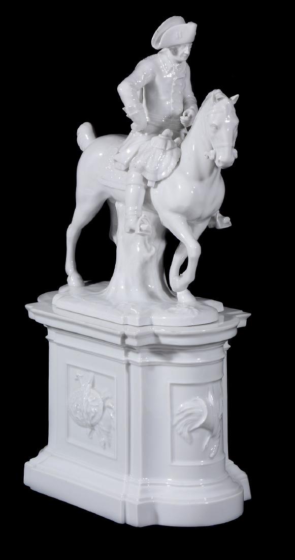 A Furstenburg blanc-de-chine equestrian group of (1 of 4)