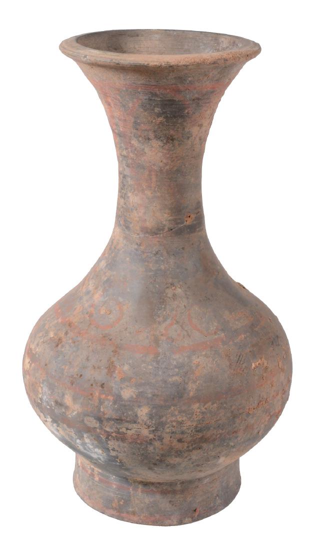 A Chinese pottery painted jar, probably Western Han (1 of 4)