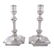 A pair of electro-plated candlesticks, probably by