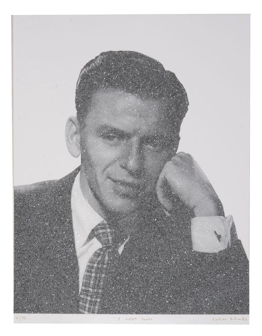 Sir Peter Blake (British b.1932) - I Love Paris: Screenprint in colours with diamond dust, 2004, on wove paper, signed, titled and numbered 6/75 in gold ink, from the 'Love' portfolio, published by Paul Stolper, London, the full sheet printed to the