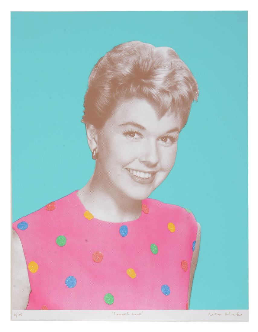 Sir Peter Blake (British b.1932) - Secret Love: Screenprint in colours with diamond dust, 2004, on wove paper, signed, titled and numbered 6/75 in gold ink, from the 'Love' portfolio, published by Paul Stolper, London, the full sheet printed to the