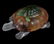 Daum, a pate de verre model of a turtle with its young - 2