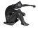 A bronze figure of a seated nude as a coffee table,