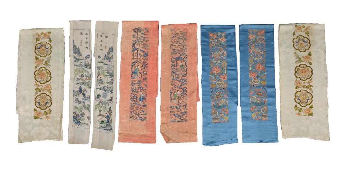 Four pairs of Chinese lady’s sleeve-bands (1 of 3)