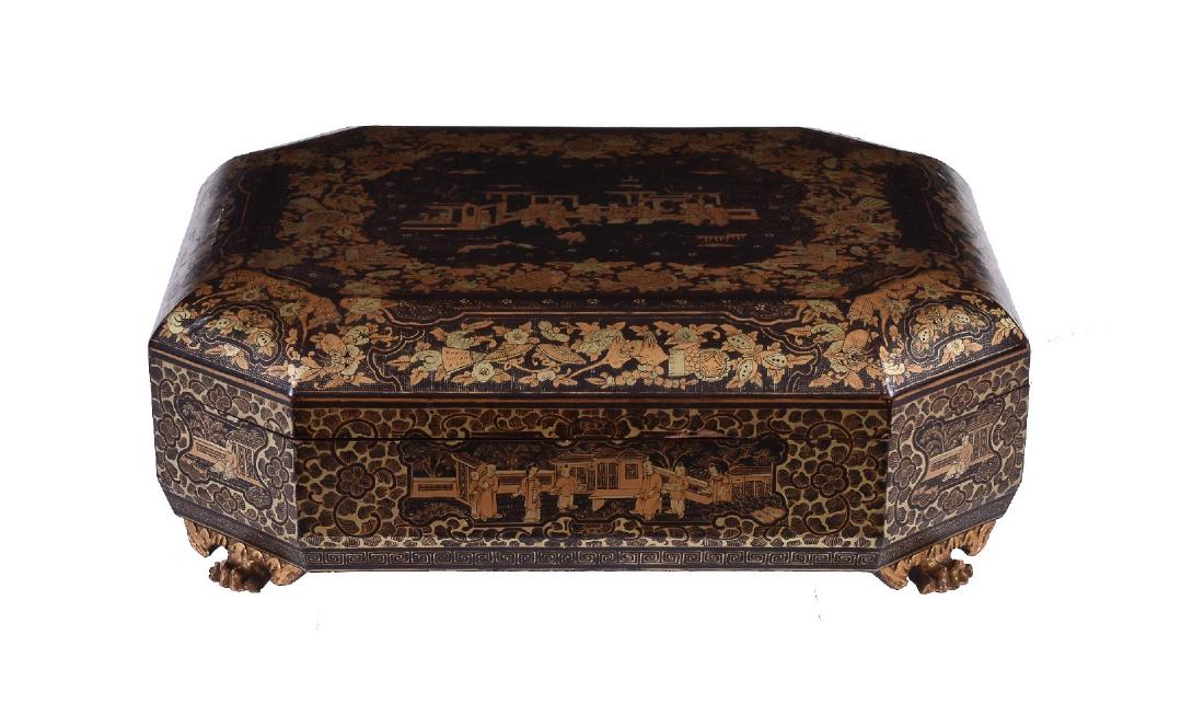 A Chinese export lacquer games box (1 of 7)