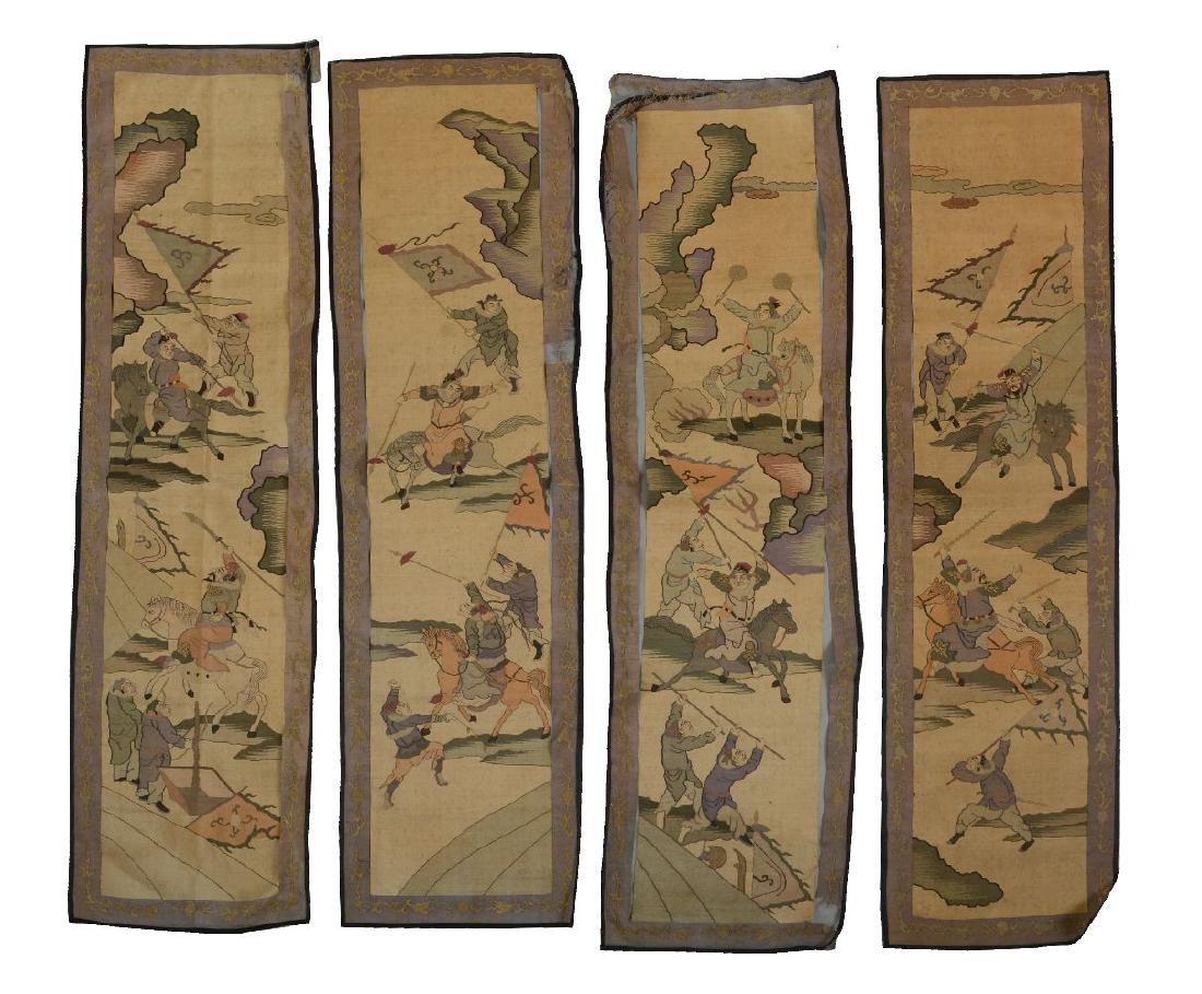 A set of four Chinese kesi silk panels (1 of 1)