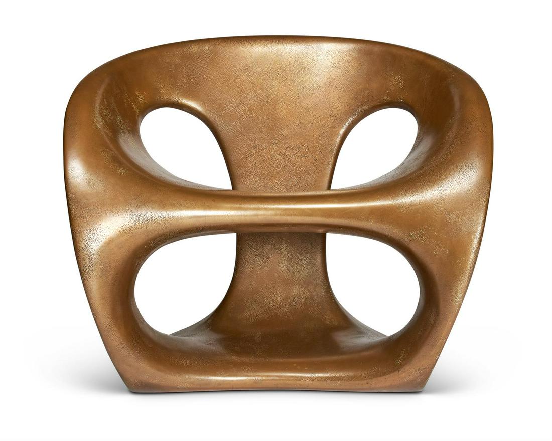 A UNIQUE LOUNGE CHAIR, BY BASED UPON LTD: A UNIQUE LOUNGE CHAIRBY BASED UPON LTD (ESTABLISHED 2004) Glass reinforced plastic, based upon the Hara chair by Giorgio Gurioli for Kundalin, incised beneath 'For James with love Based Upon'70cm high
