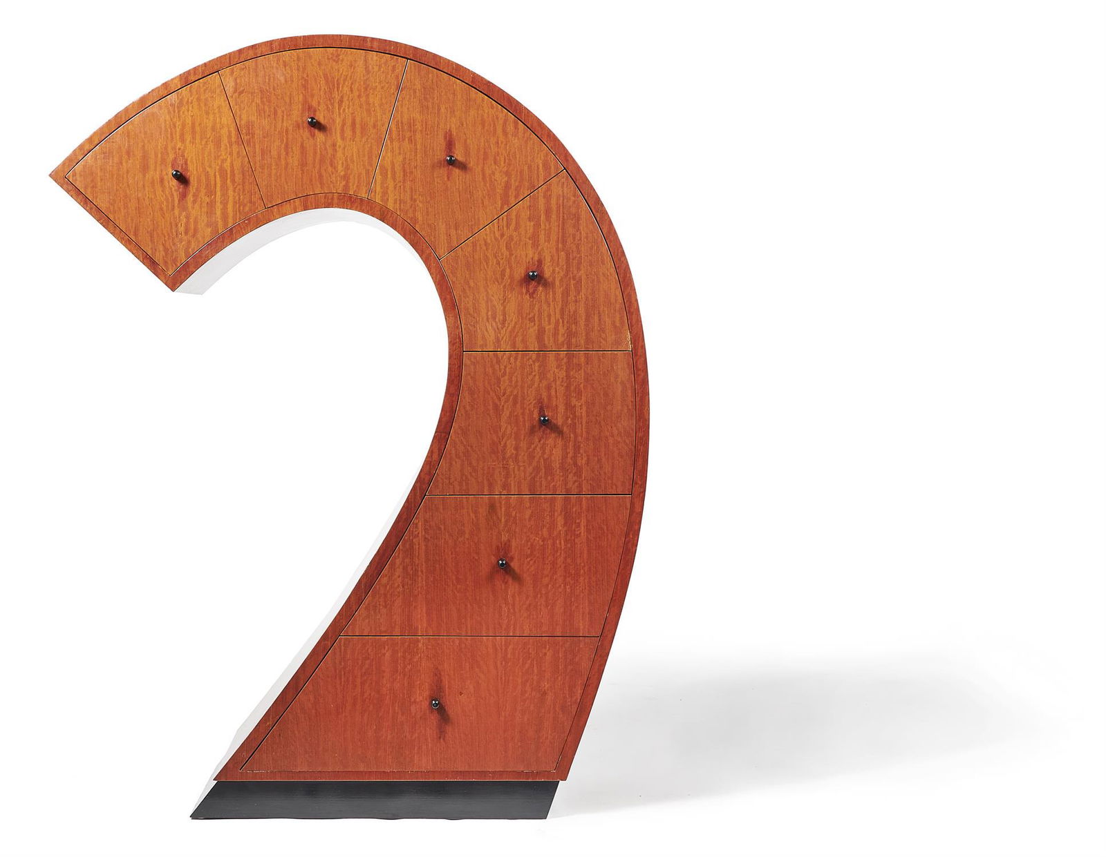 A 'CURVED GUM' CHEST OF DRAWERS, BY STUART MONTAGUE (1 of 3)