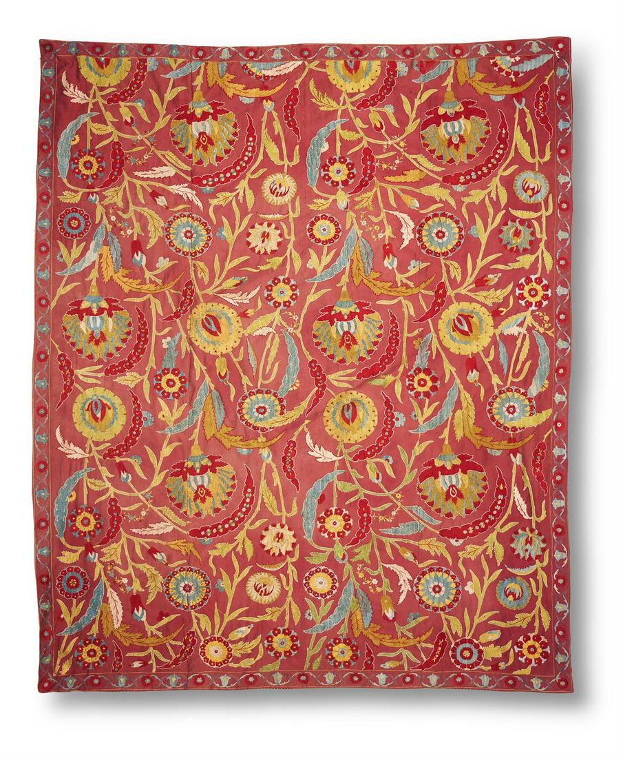 A SUZANI EMBROIDERED SHAWL (1 of 1)